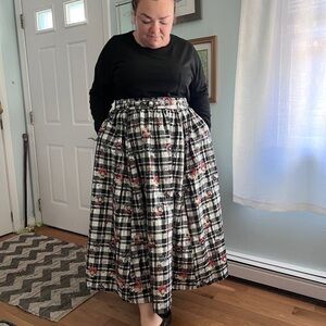 Wayward Fancies eShakti Plaid Belted Skirt Size 2X 20W